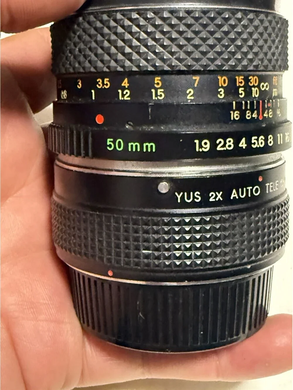 Yashica DSB 50mm F/1.9 Manual Focus Standard Prime Lens W/tele Converter